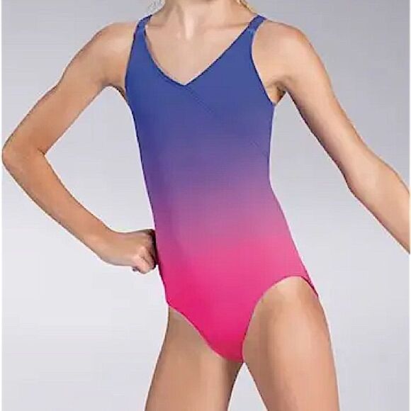 Weissman Balera Costume solo custom dance rhinestone Ombre Leotard PL12366 LC - Picture 3 of 15